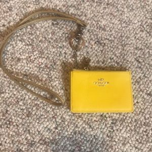 Coach leather Lanyard/ card/id holder